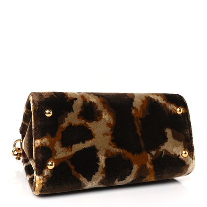 Dolce & Gabbana Velvet Giraffe Printed Welcome Satchel Multicolor 4 of 8
