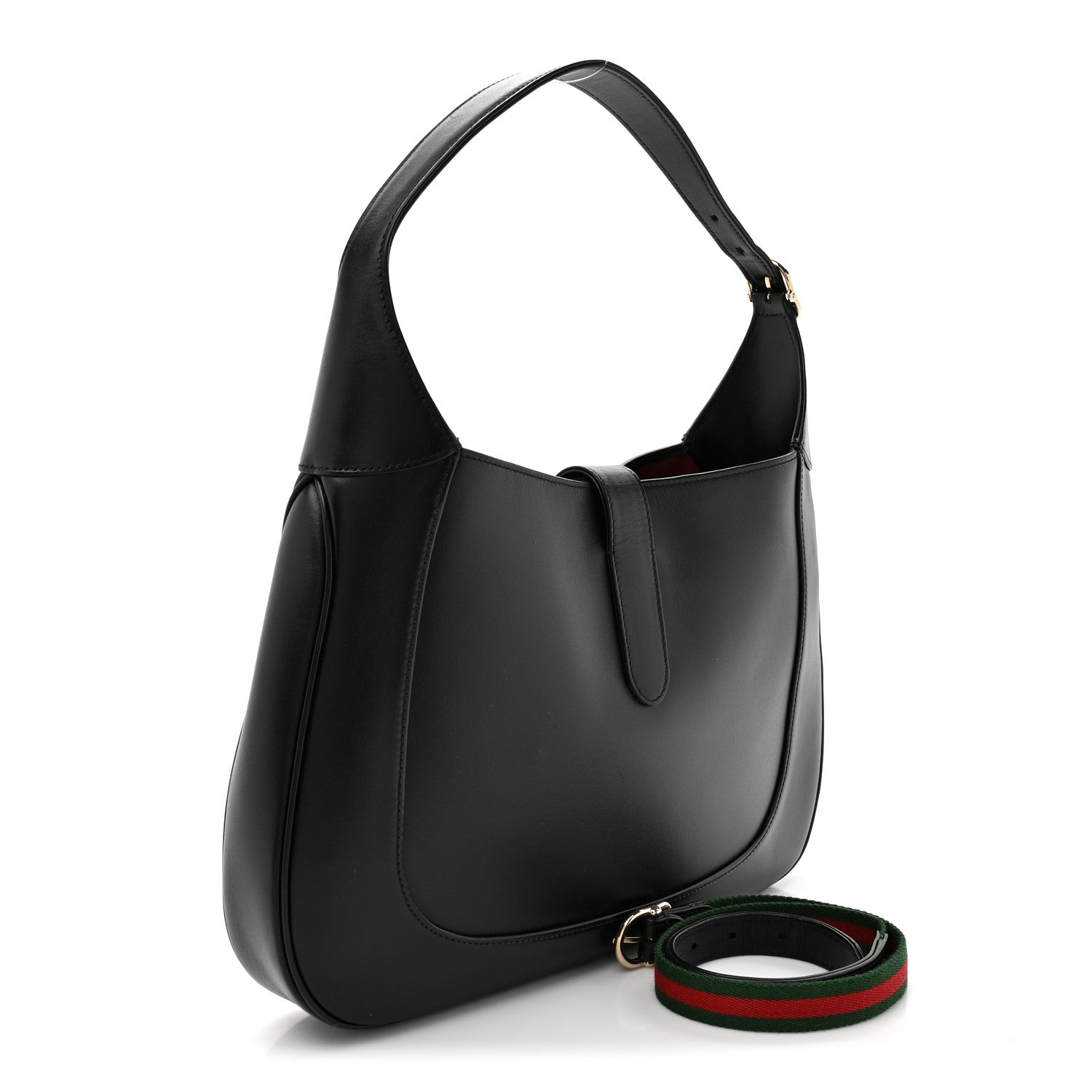 Gucci Ancora Calfskin Medium Jackie Shoulder Bag Black 3 of 10