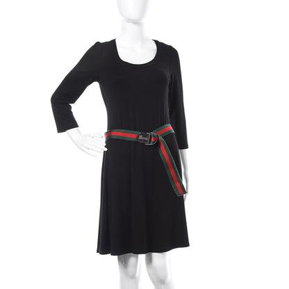 Gucci Nylon Buckle Web Belt 95 38 Red Green 2 of 5