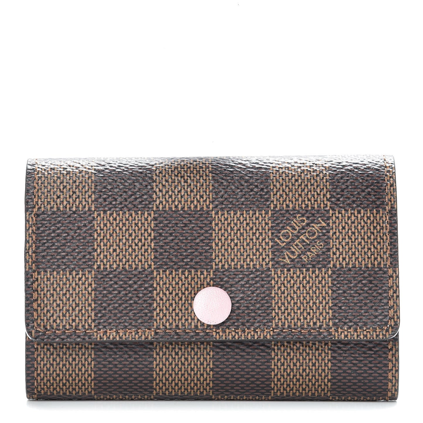 Damier Ebene Multicles 6 Key Holder Rose Ballerine