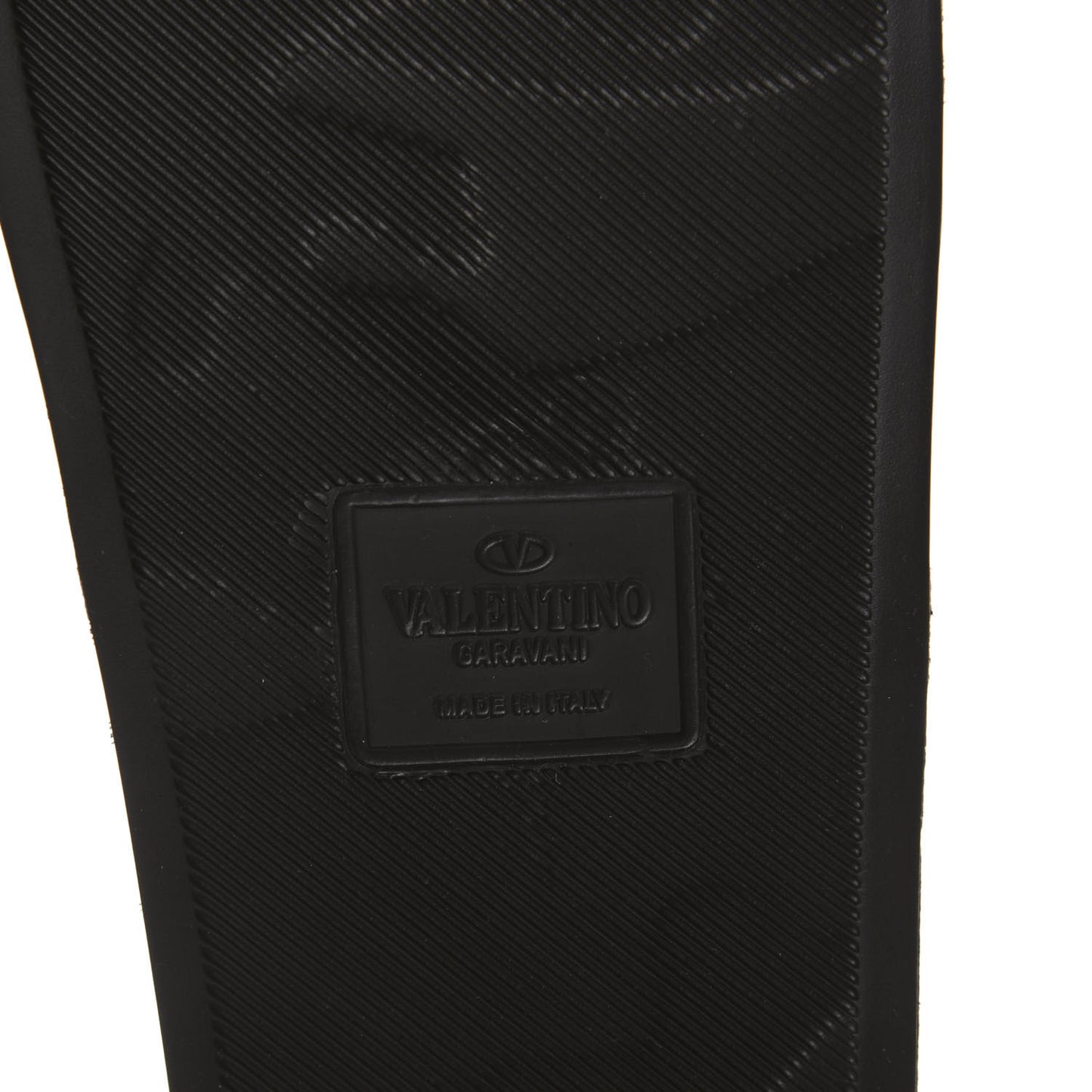 Rubber Rockstud Slide Sandals 36 Black