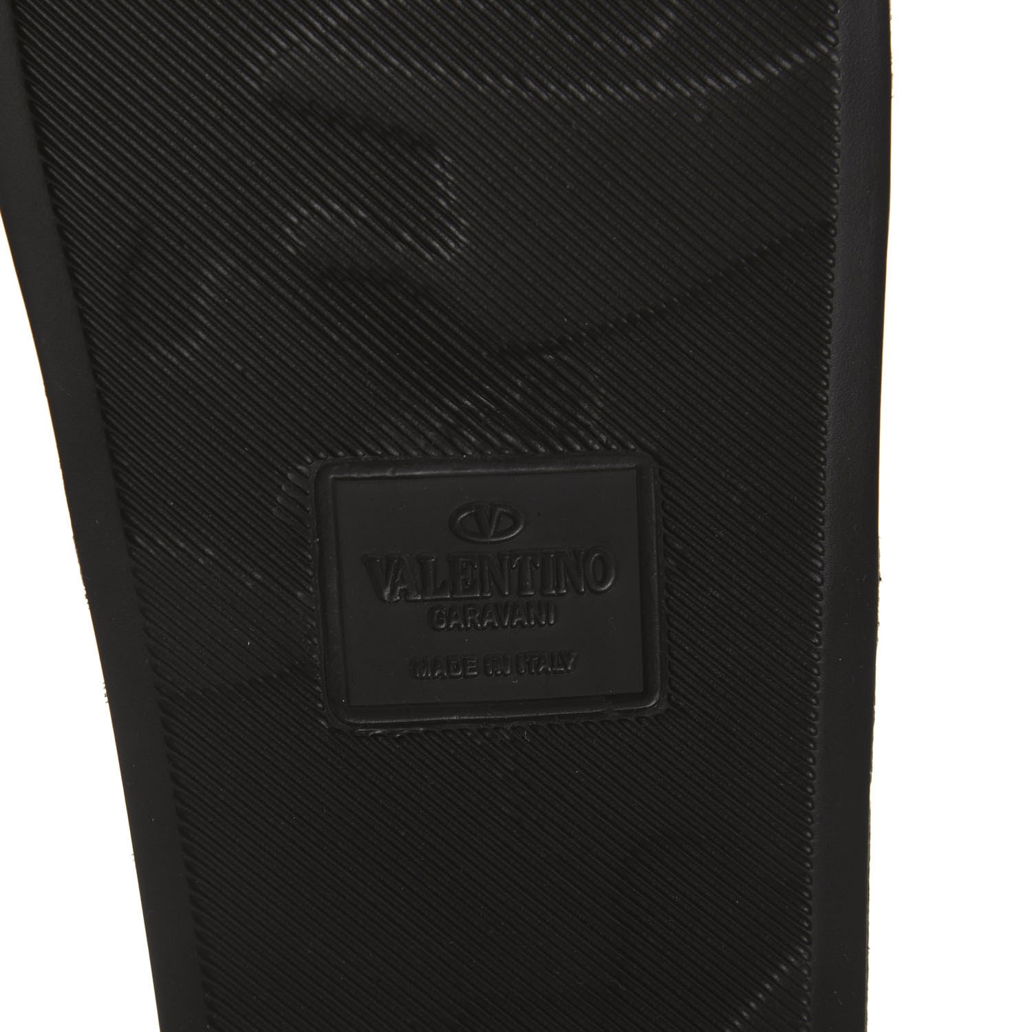 Valentino Garavani Rubber Rockstud Slide Sandals 36 Black 8 of 9