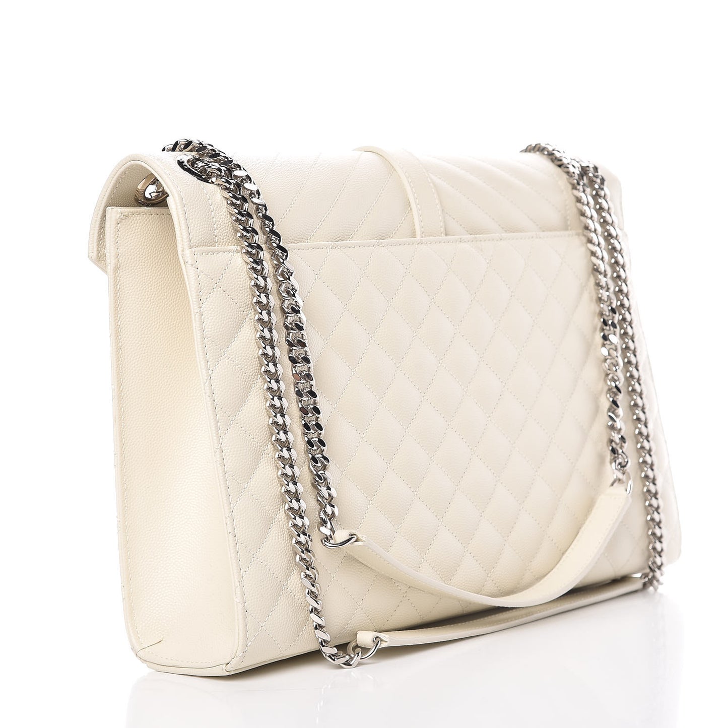 Grain De Poudre Large Tri-Quilt Monogram Satchel Porcellana
