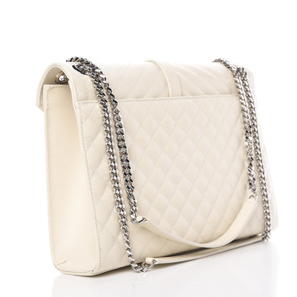 Saint Laurent Grain De Poudre Large Tri-Quilt Monogram Satchel Porcellana 3 of 11