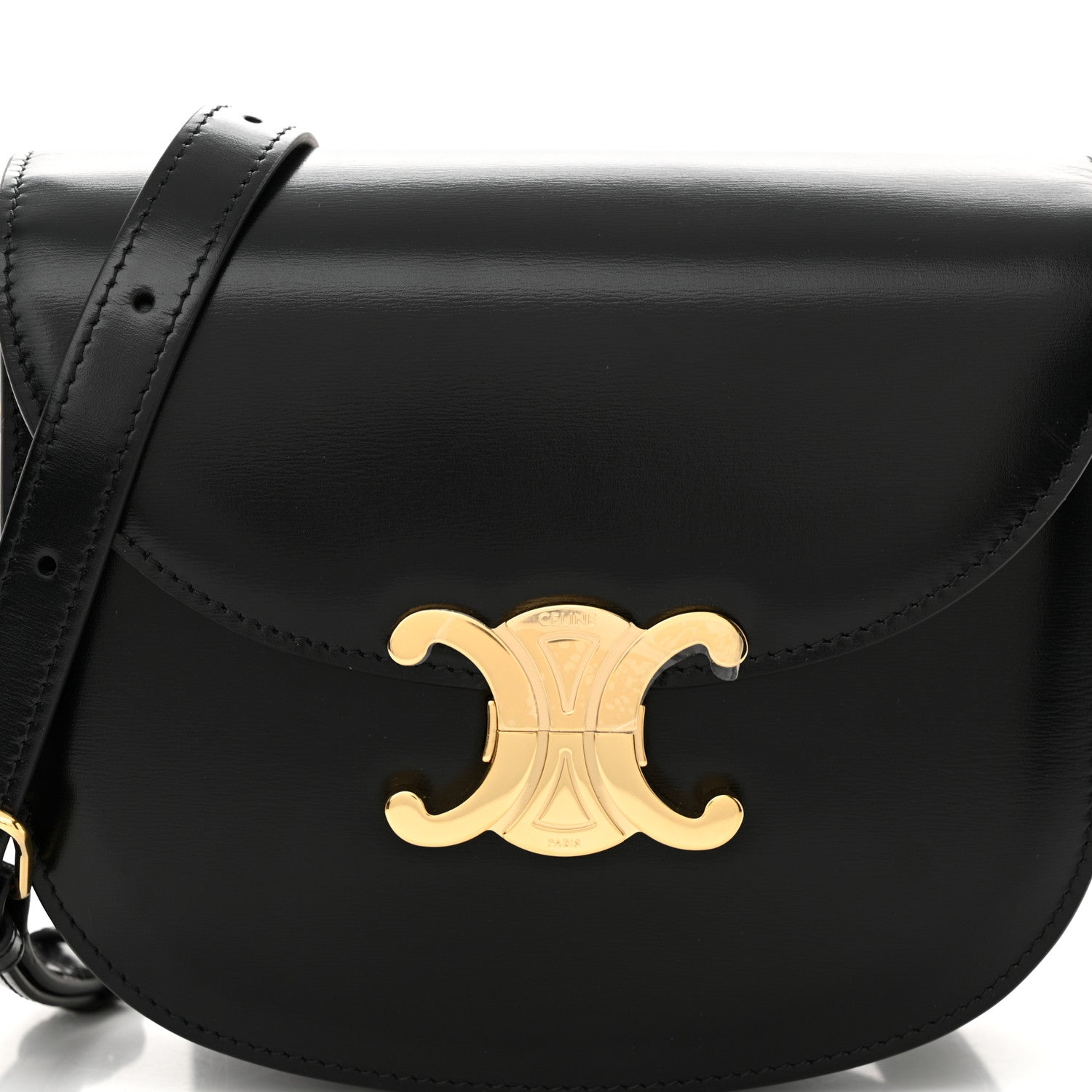 Celine Shiny Calfskin Teen Besace Black 9 of 11