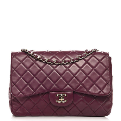 Chanel Lambskin Quilted Jumbo Single Flap Purple 1 of 7