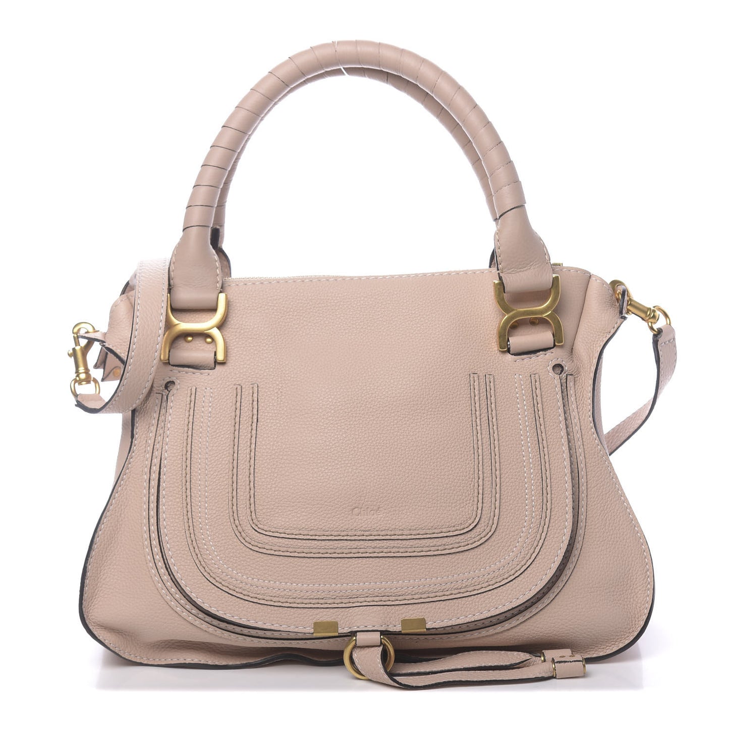 Calfskin Medium Marcie Satchel Blush Nude
