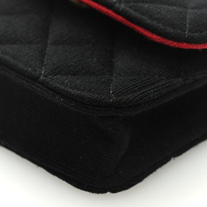 Chanel Jersey Quilted Micro Mini Flap Black 9 of 10