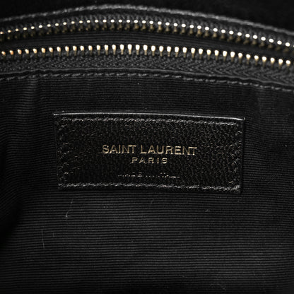Saint Laurent Lambskin Quilted Toy Loulou Puffer Monogram Chain Satchel Black 6 of 10