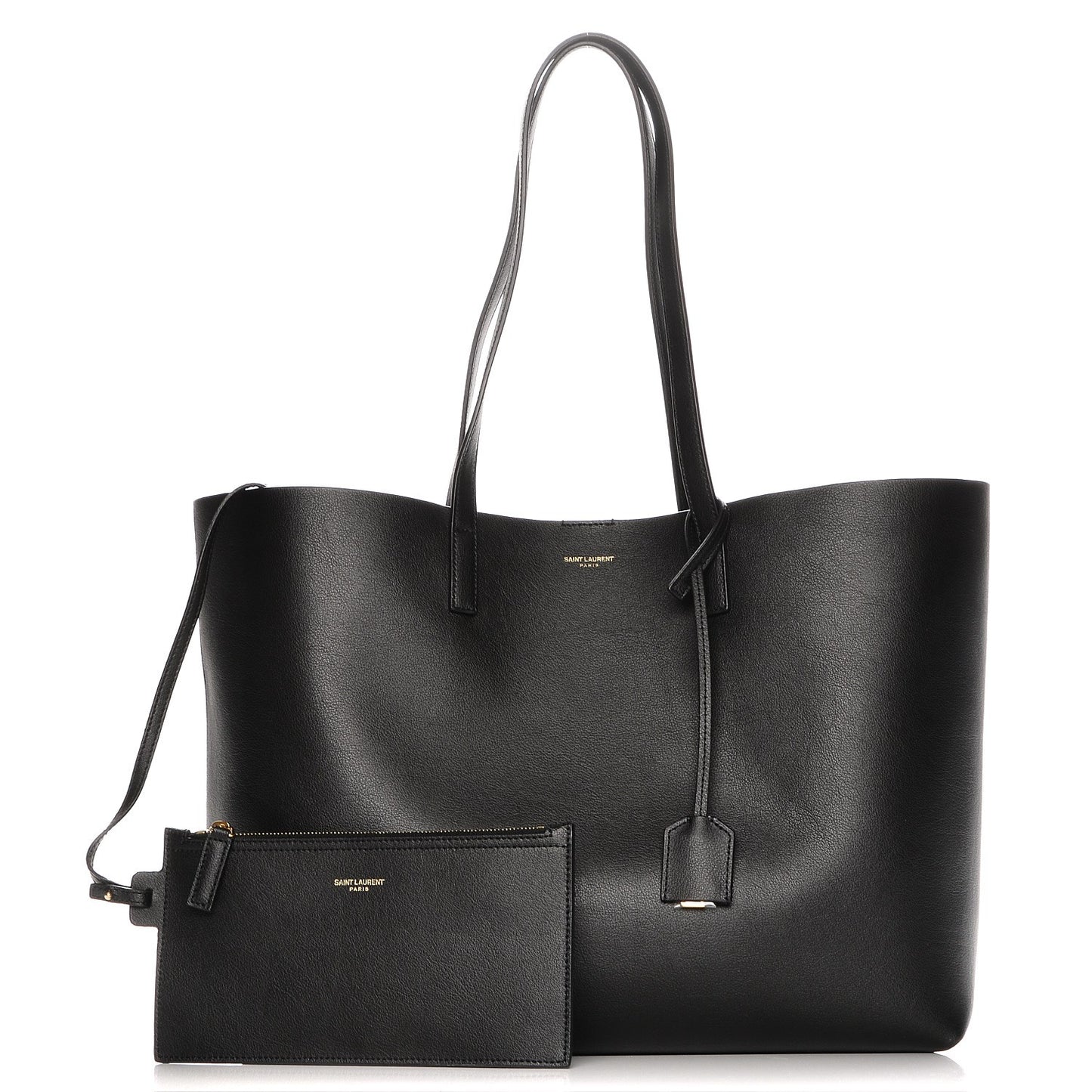 Calfskin Large Shopping Tote Black