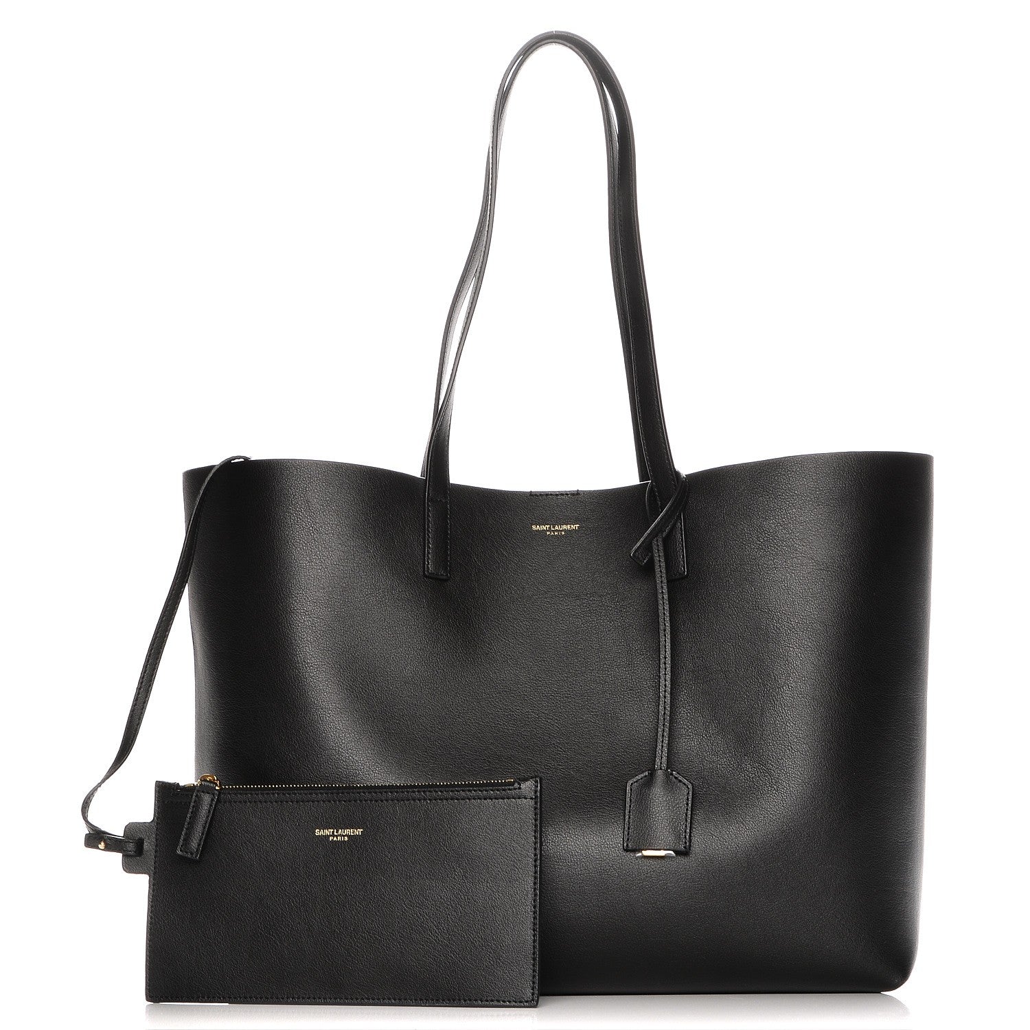 Saint Laurent Calfskin Large Shopping Tote Black 1 of 9
