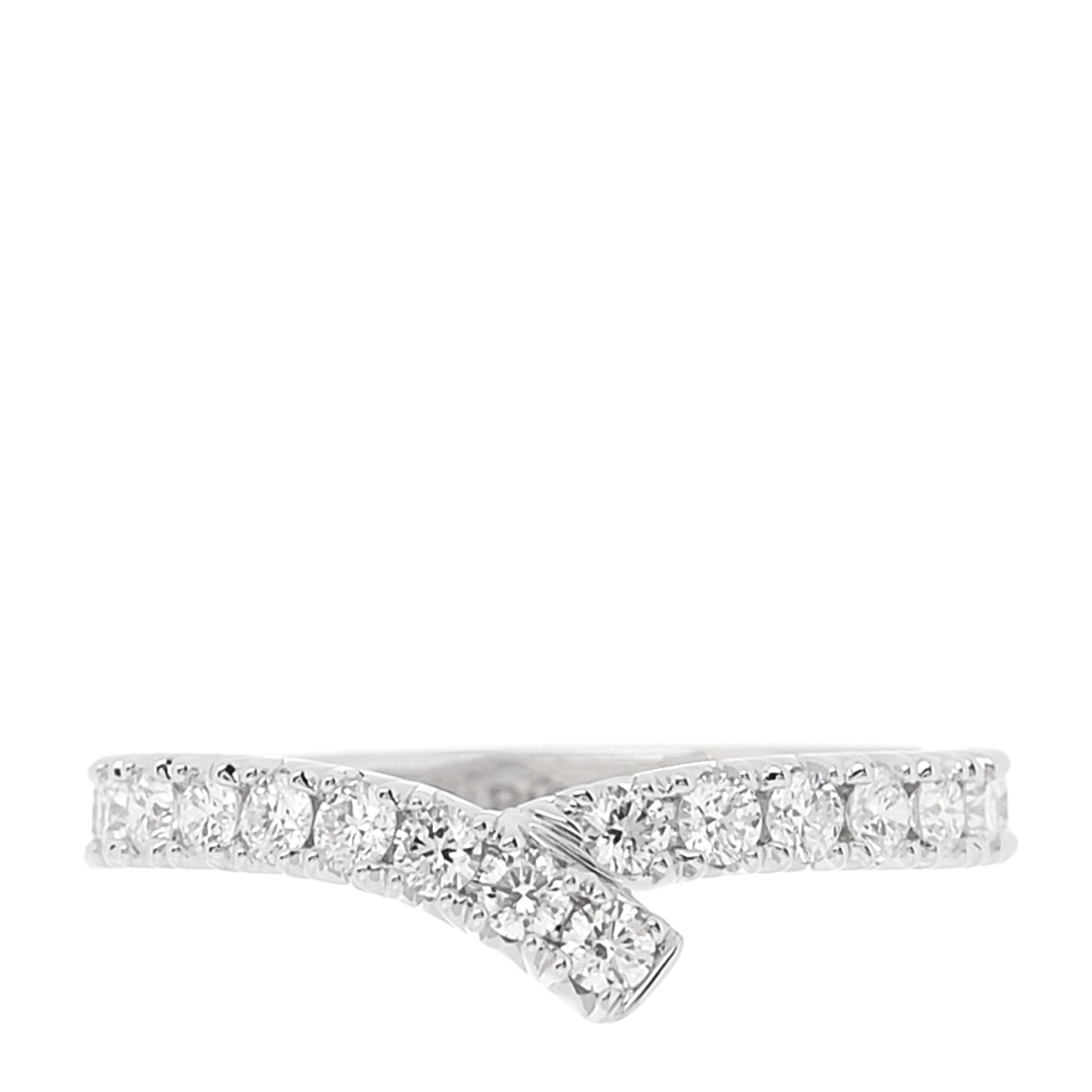 Platinum Diamond Ribbon Wedding Band Ring 47 4.25