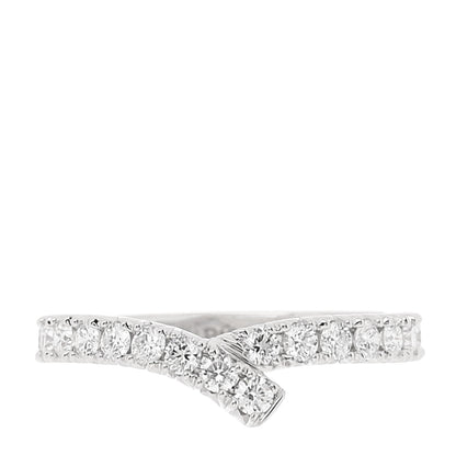 Harry Winston Platinum Diamond Ribbon Wedding Band Ring 47 4.25 1 of 5