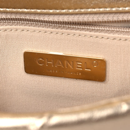 Chanel Metallic Lambskin Quilted Medium Chanel 19 Flap Gold 6 of 9