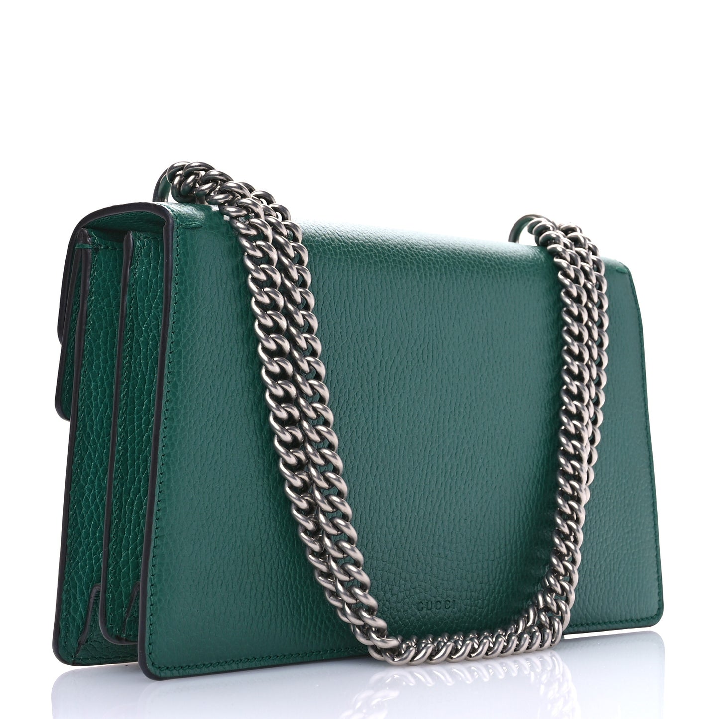 Pebbled Calfskin Small Dionysus Shoulder Bag Emerald