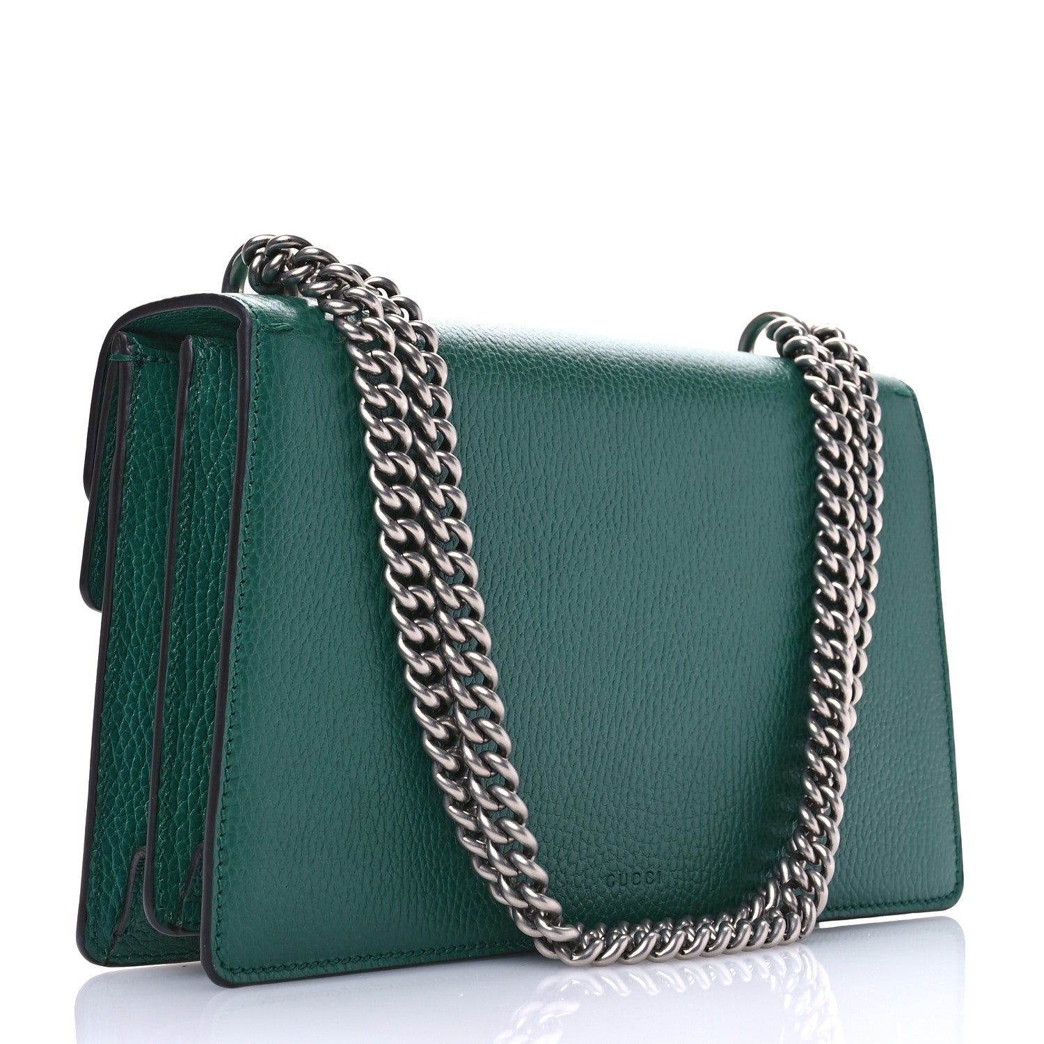 Gucci Pebbled Calfskin Small Dionysus Shoulder Bag Emerald 3 of 10