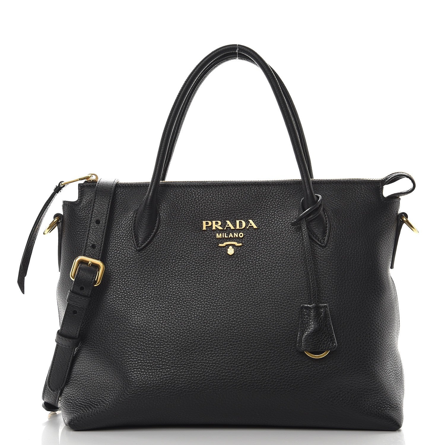 Prada Vitello Daino Shoulder Bag Nero Black 5 of 10