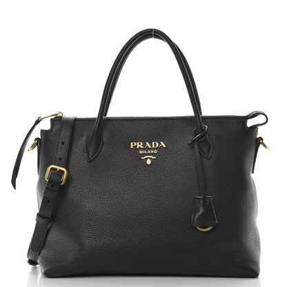 Prada Vitello Daino Shoulder Bag Nero Black 5 of 10