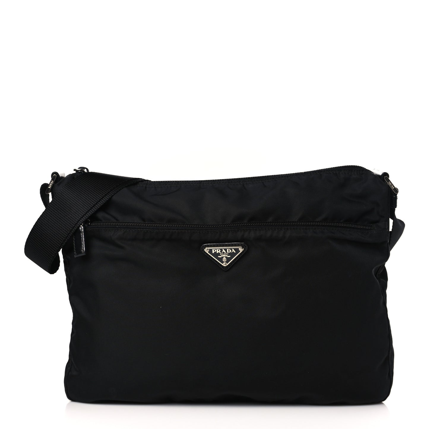 Nylon Vela Messenger Bag Black