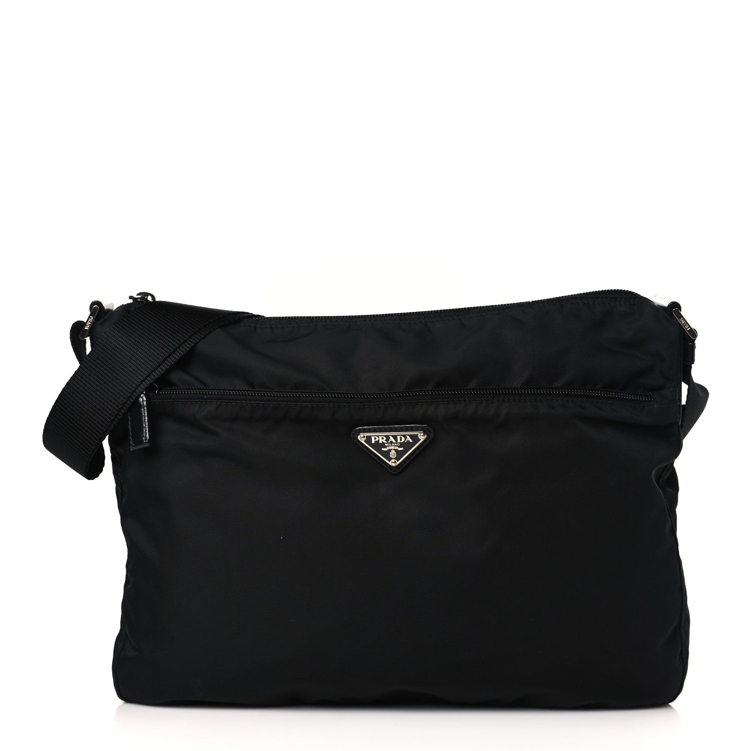 Prada Nylon Vela Messenger Bag Black 1 of 8