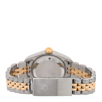Rolex Stainless Steel 18K Yellow Gold Oyster Perpetual Datejust Watch Silver Roman 69173 3 of 5