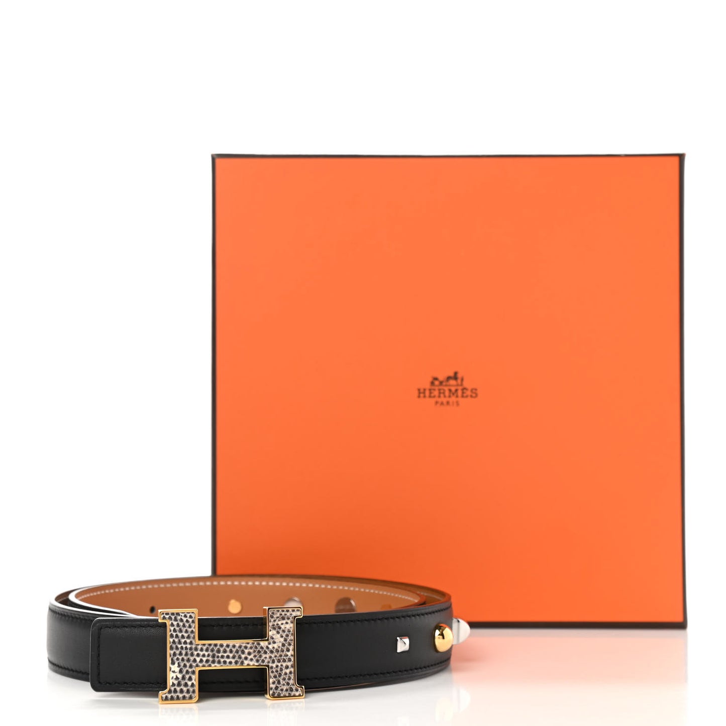 Swift Lizard 24mm Mini Constance H Belt 75 Black Ombre