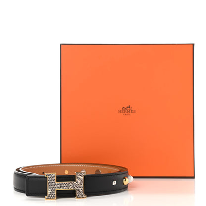 Hermes Swift Lizard 24mm Mini Constance H Belt 75 Black Ombre 8 of 8
