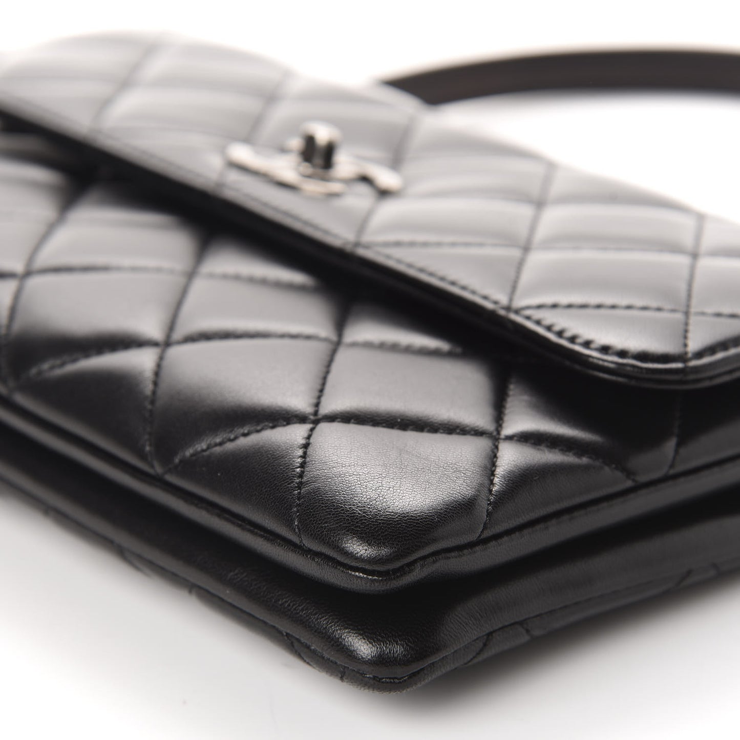 Lambskin Quilted Medium Trendy CC Flap Black