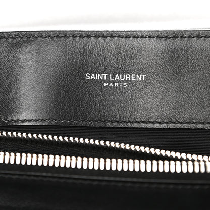 Saint Laurent Calfskin Y Quilted Monogram Large Loulou Chain Satchel Black 6 of 9