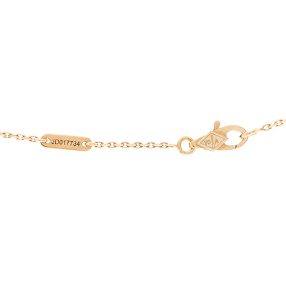 Van Cleef & Arpels 18K Yellow Gold Mother of Pearl Sweet Alhambra Butterfly Pendant Necklace 4 of 6