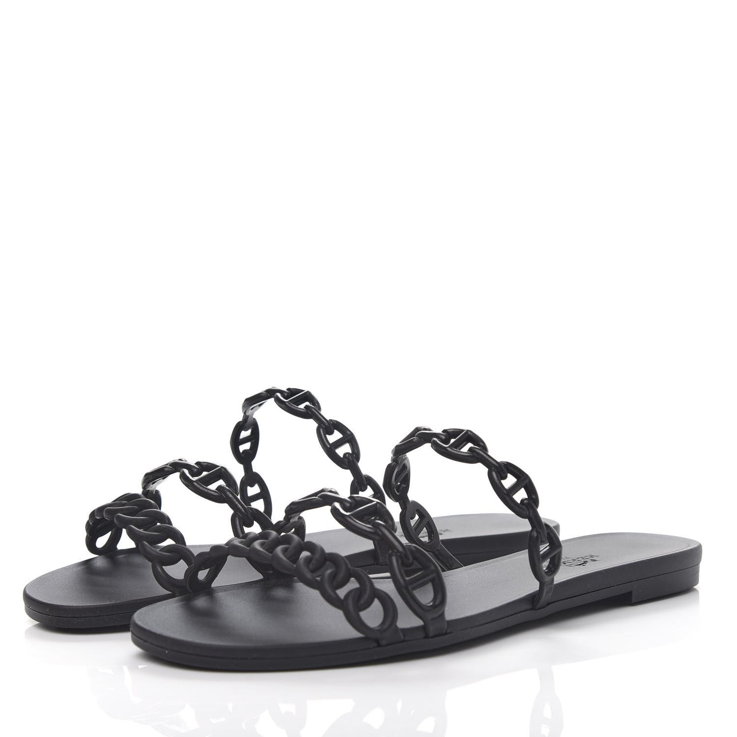 Rubber Chaine d'Ancre Rivage Sandals 36 Black