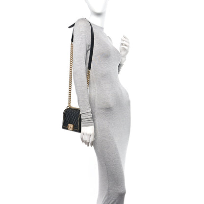 Chanel Caviar Quilted Small Chain Around Boy Flap Black 2 of 10