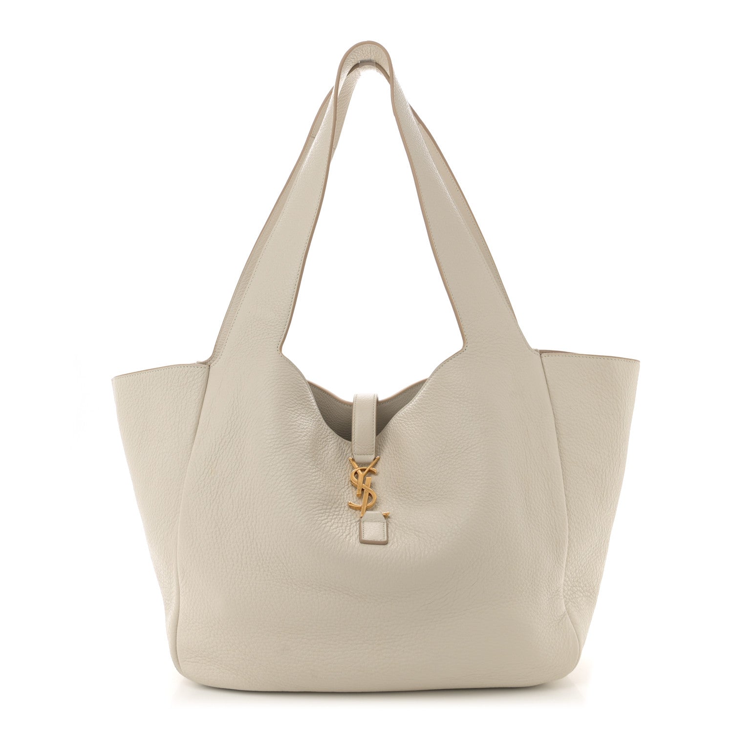 Saint Laurent Grained Deerskin Bea Tote Blanc Vintage 1 of 11