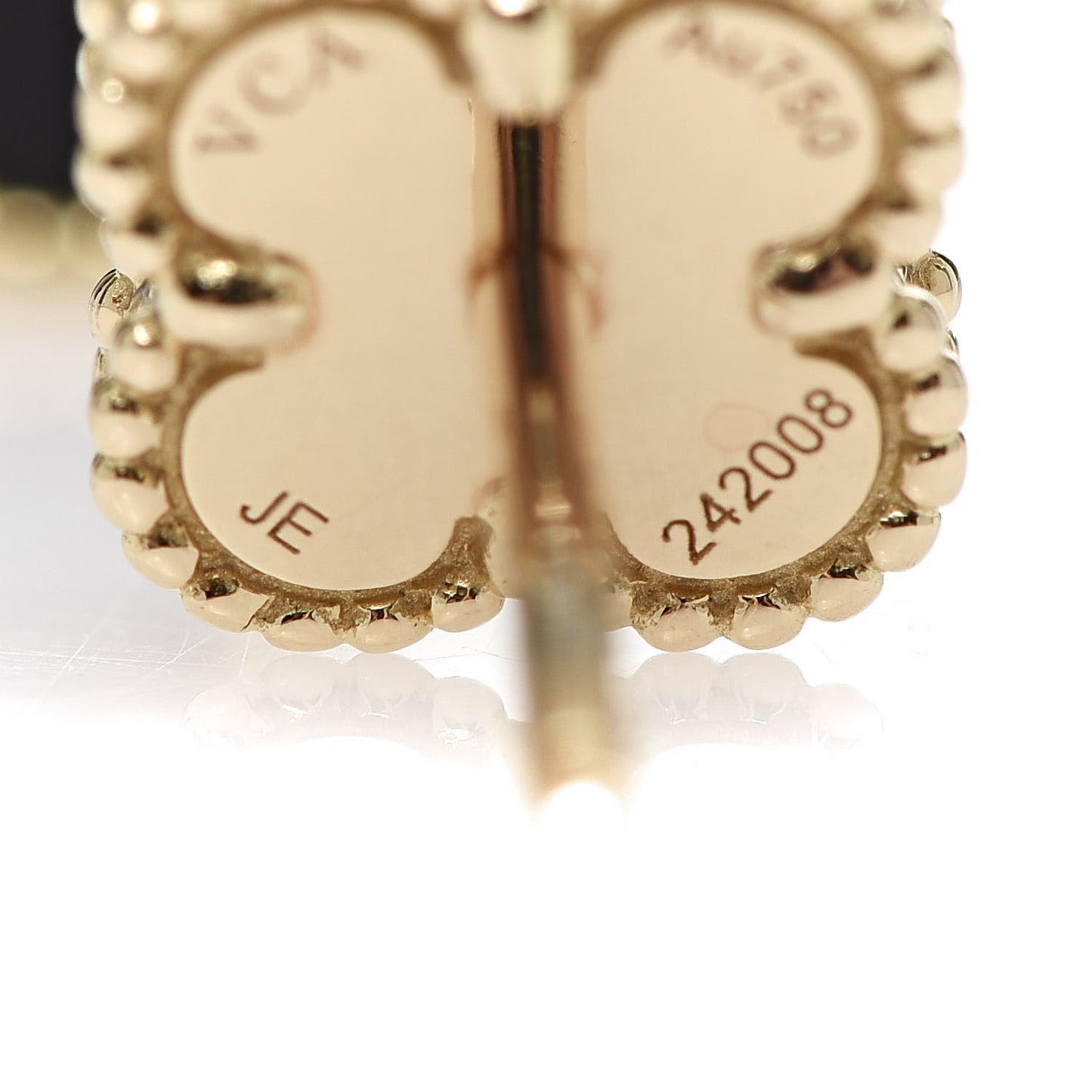 18K Yellow Gold Black Onyx Sweet Alhambra Earrings