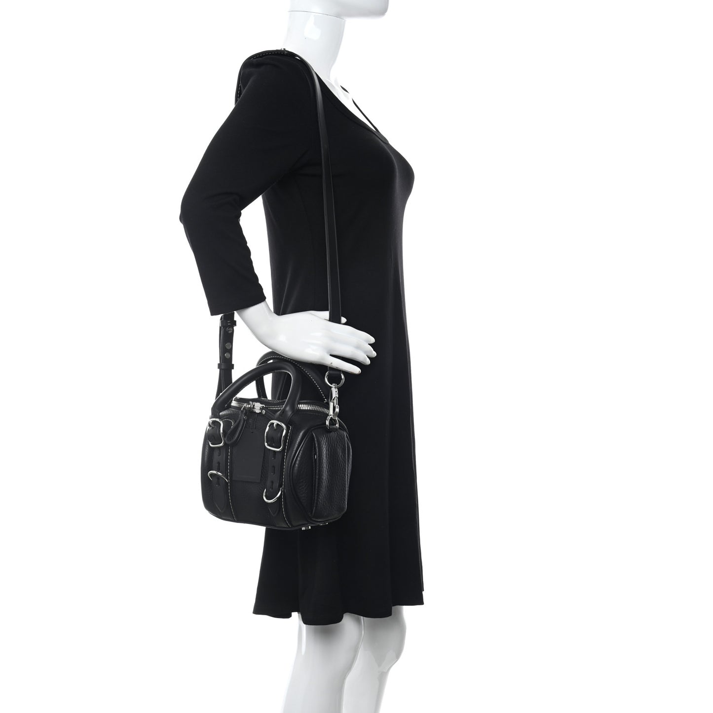 Pebbled Lambskin Mini Rockie Black