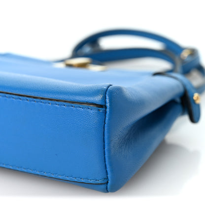 Fendi Shiny Nappa Micro Peekaboo Iconic Satchel Blue Royal 9 of 9