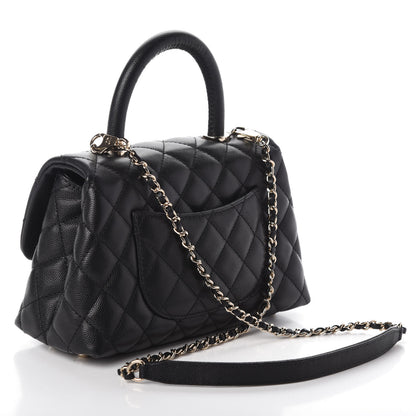 Chanel Caviar Quilted Mini Coco Handle Flap Black 3 of 10