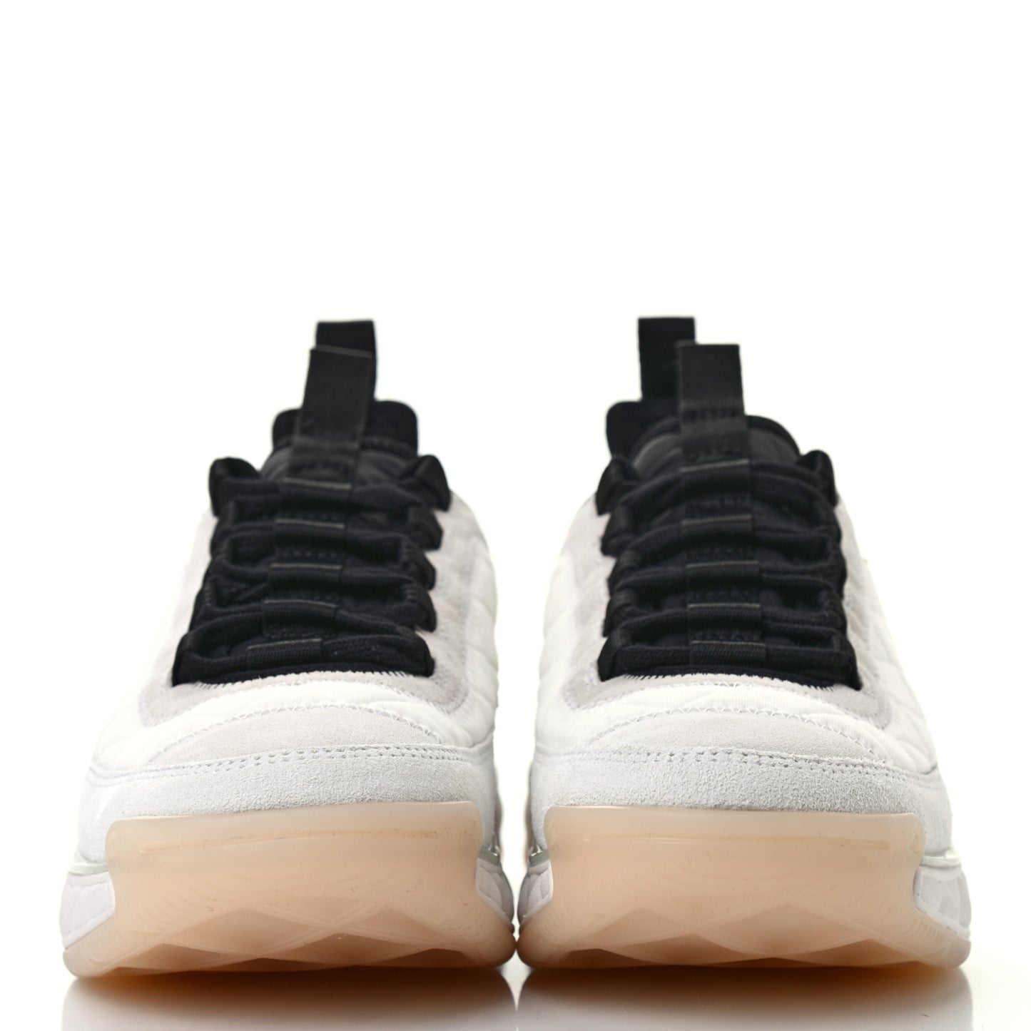 Velvet Calfskin Mixed Fibers CC Sneakers 39 Ivory Black