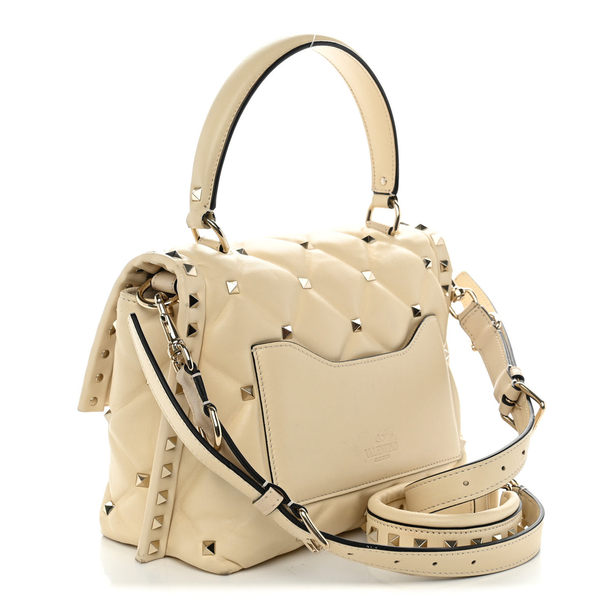 Valentino Garavani Nappa Medium Candystud Top Handle Bag Light Ivory 3 of 12