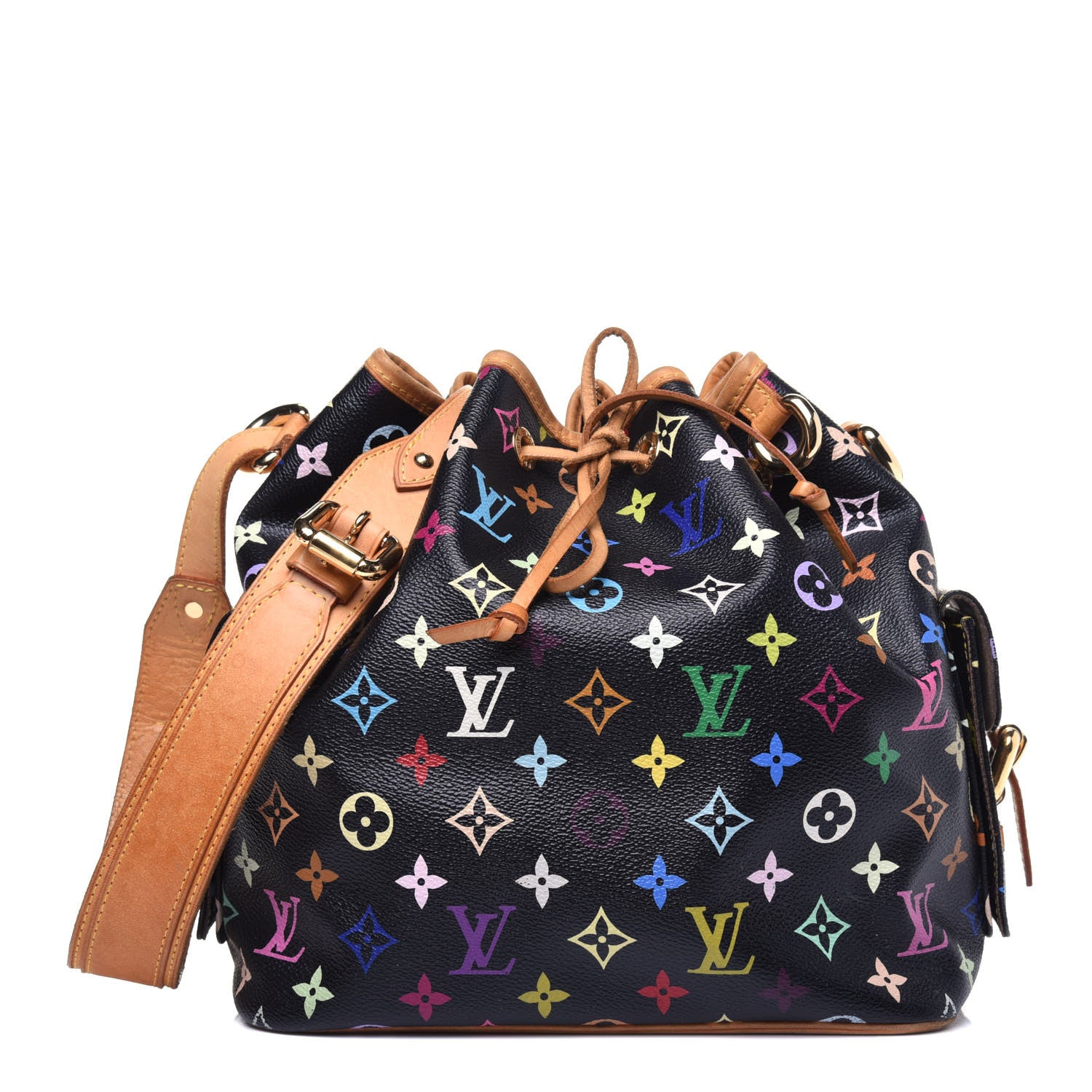 Louis Vuitton Monogram Multicolor Petit Noe Black 1 of 24