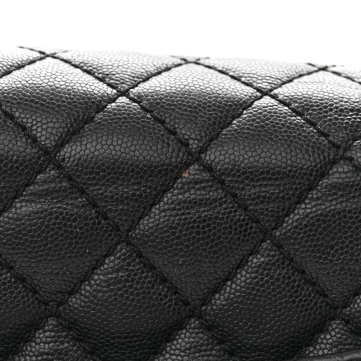 Caviar Quilted Small Coco Handle Flap Black