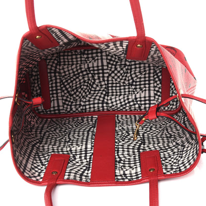 MCM Visetos Medium Liz Reversible Shopper Tote Ruby Red 15 of 16
