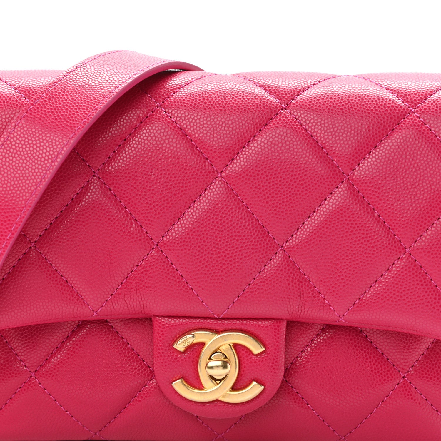 Chanel Caviar Quilted Small Twist Your Buttons Flap Fuchsia 8 of 11