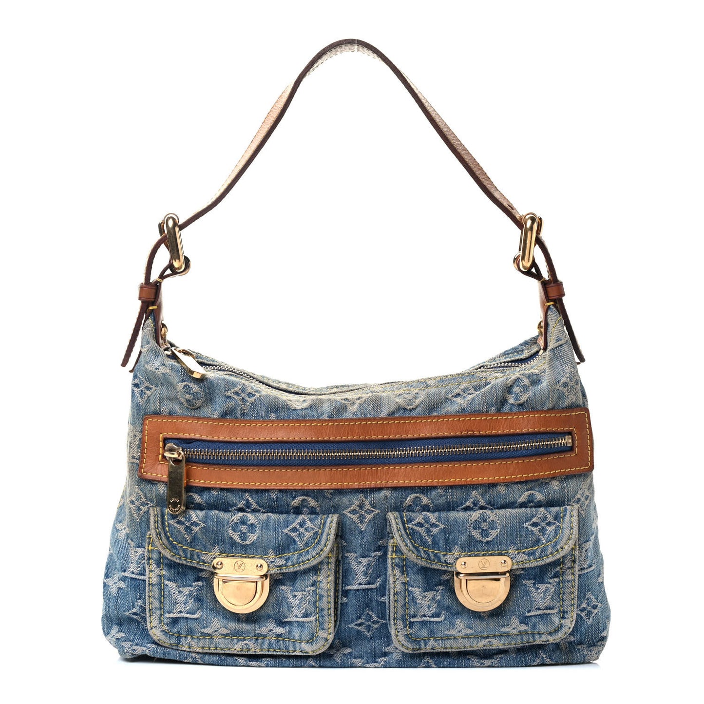 Monogram Denim Baggy PM Blue