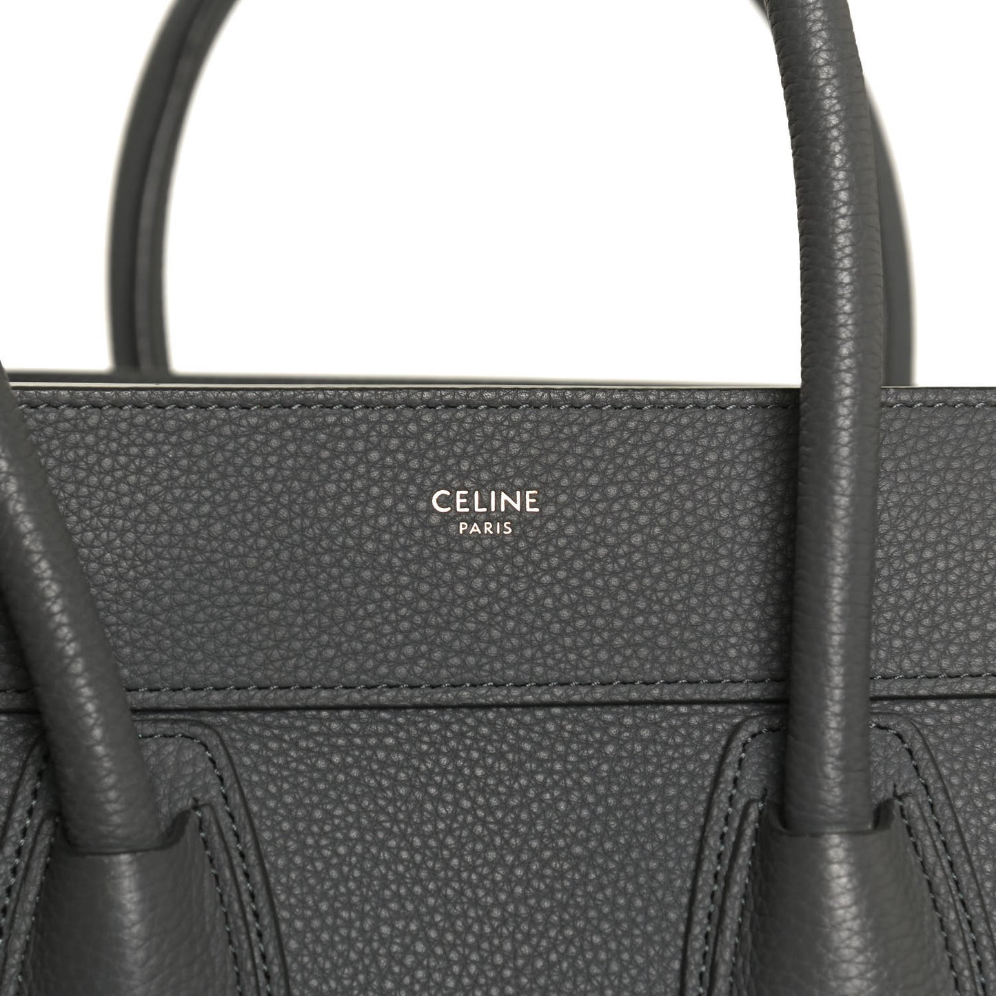 Baby Drummed Calfskin Micro Luggage Kohl