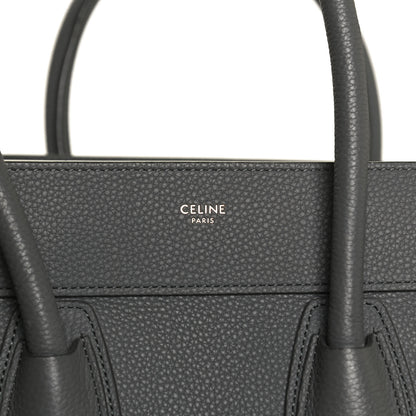 Celine Baby Drummed Calfskin Micro Luggage Kohl 7 of 10