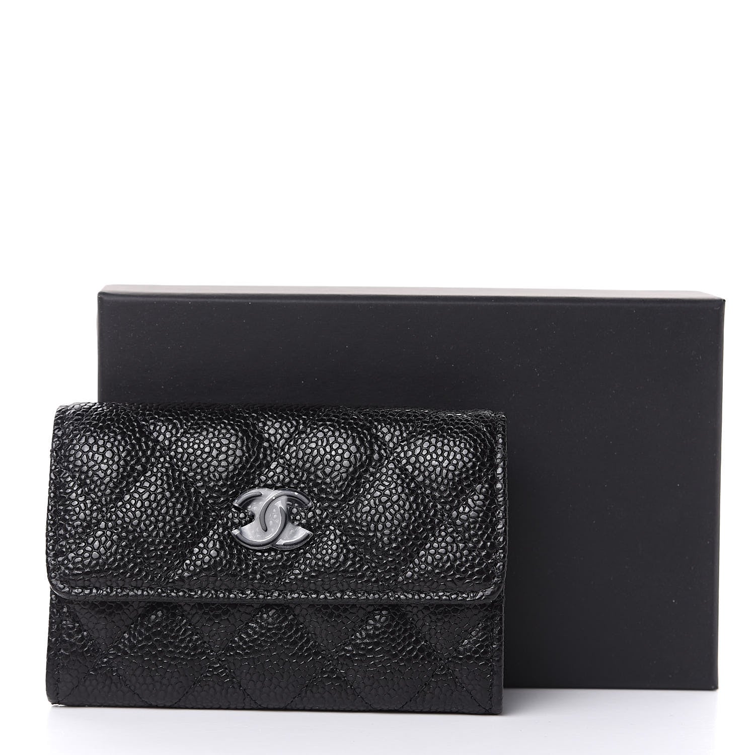 Chanel Caviar Quilted Flap Card Holder So Black 10 of 10