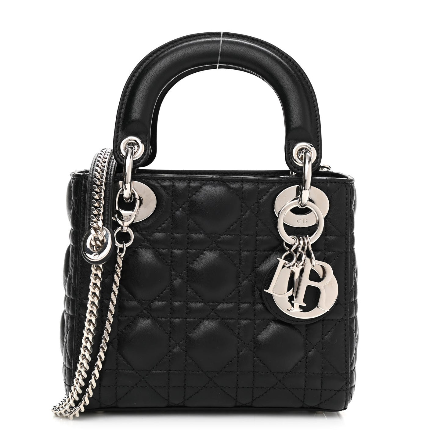 Lambskin Cannage Mini Lady Dior Black