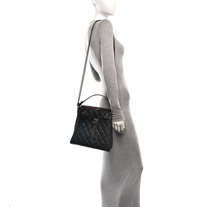 Chanel Caviar Quilted Medium CC Bucket Bag Black 2 of 10
