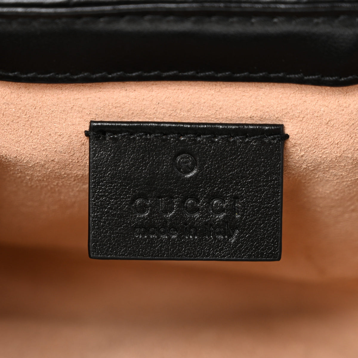 Gucci Calfskin Matelasse Aria Super Mini GG Marmont Shoulder Bag Black 6 of 12